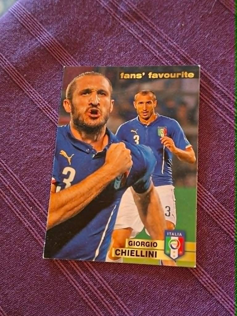 Panini/Voetbalkaart/Giorgio Chiellini / Italië, Verzamelen, Ophalen of Verzenden, Gebruikt, Spelerskaart