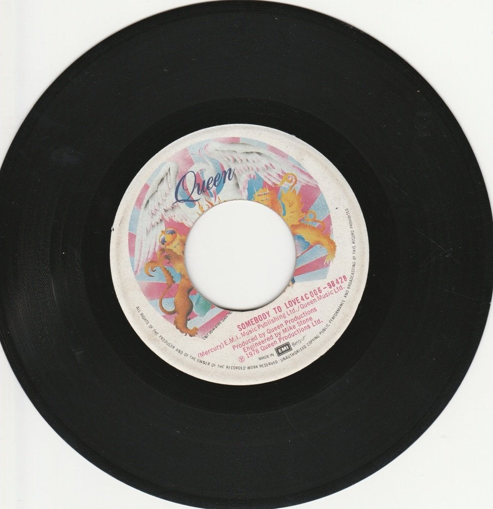 45T (7") vinyl single:'Somebody to love' van Queen, Ophalen of Verzenden, 1970 - 1979, Zo goed als nieuw, 7 inch