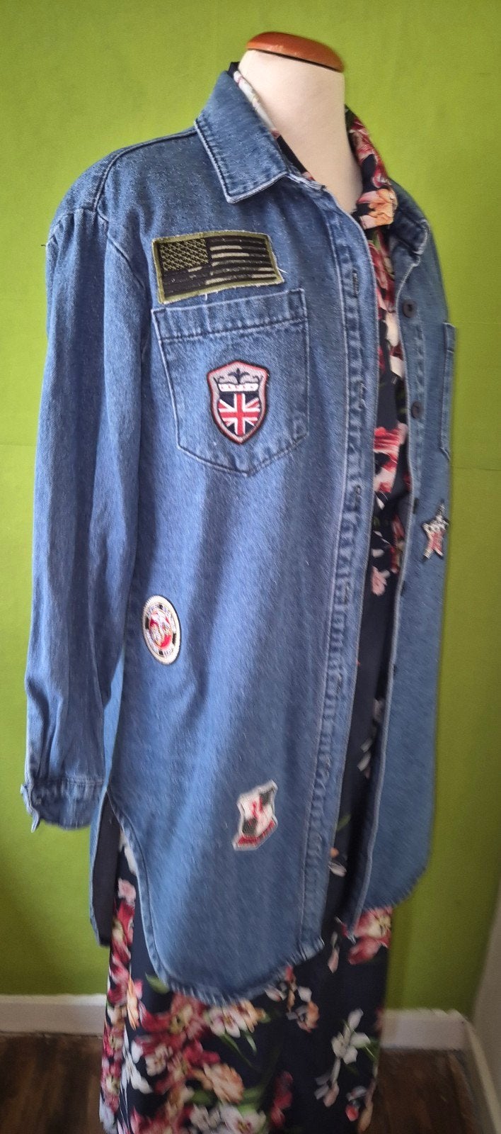 vibrant jeansvest jeansblouse, Kleding | Dames, Maat 38/40 (M), Blauw, Ophalen of Verzenden, Gedragen