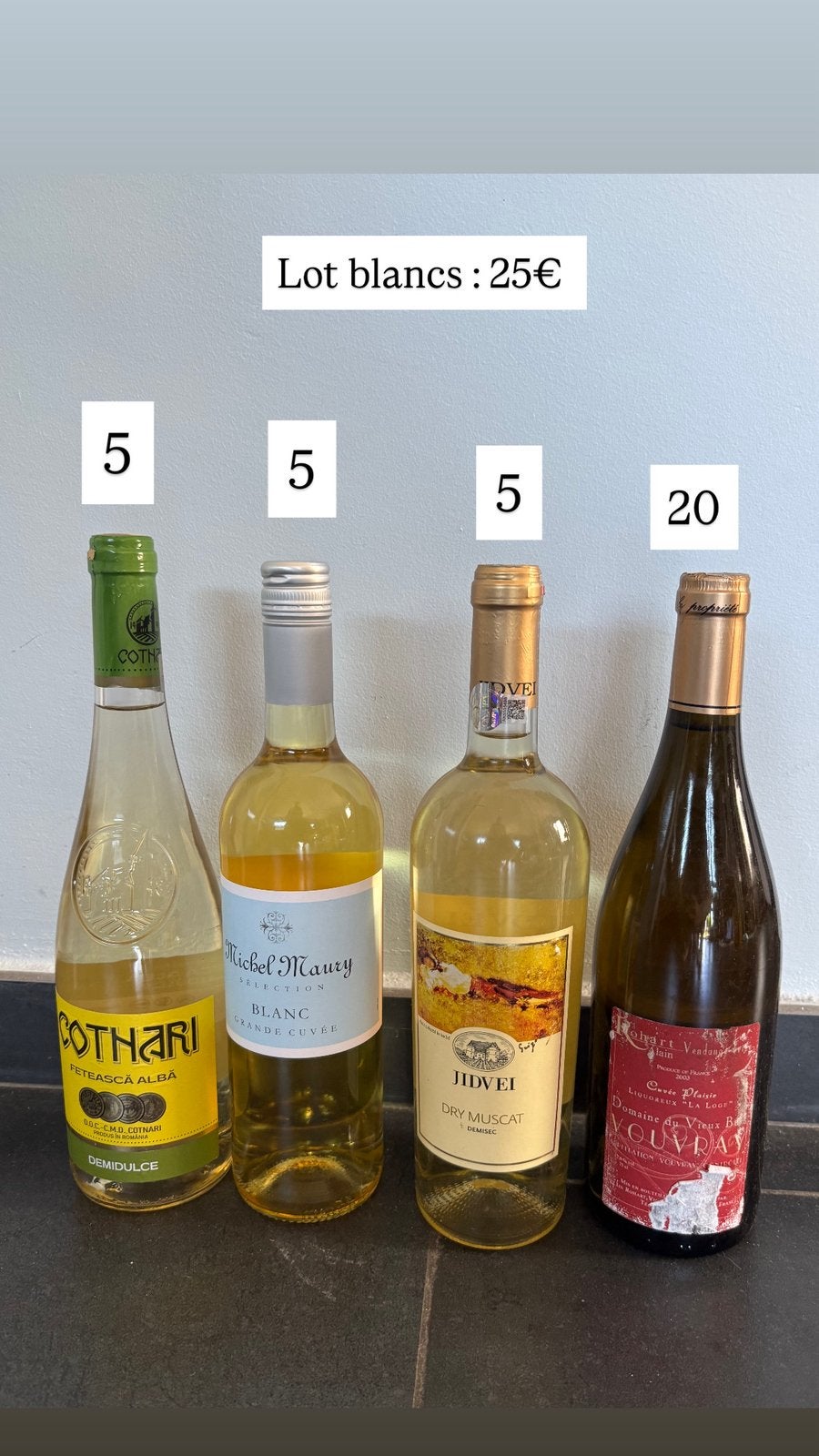 Vins blancs, Collections, Enlèvement, Comme neuf