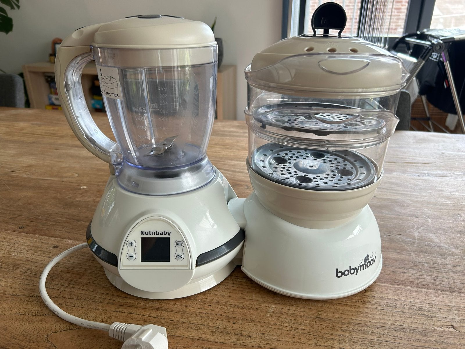 NutriBaby stoomkoker en mixer combi, Electroménager, Moins de 1 litre, Enlèvement ou Envoi, Comme neuf, Résiste au lave-vaisselle