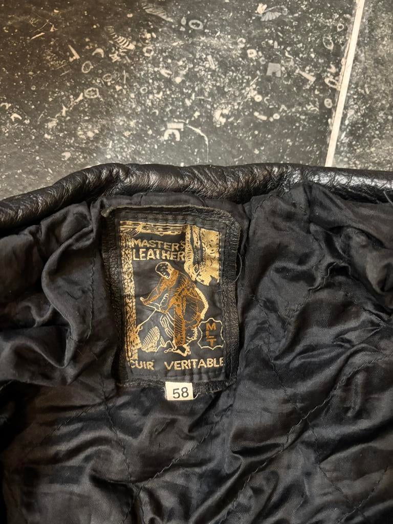 Jas leer western, Kleding | Heren, Ophalen of Verzenden, Gedragen, Maat 56/58 (XL), Zwart