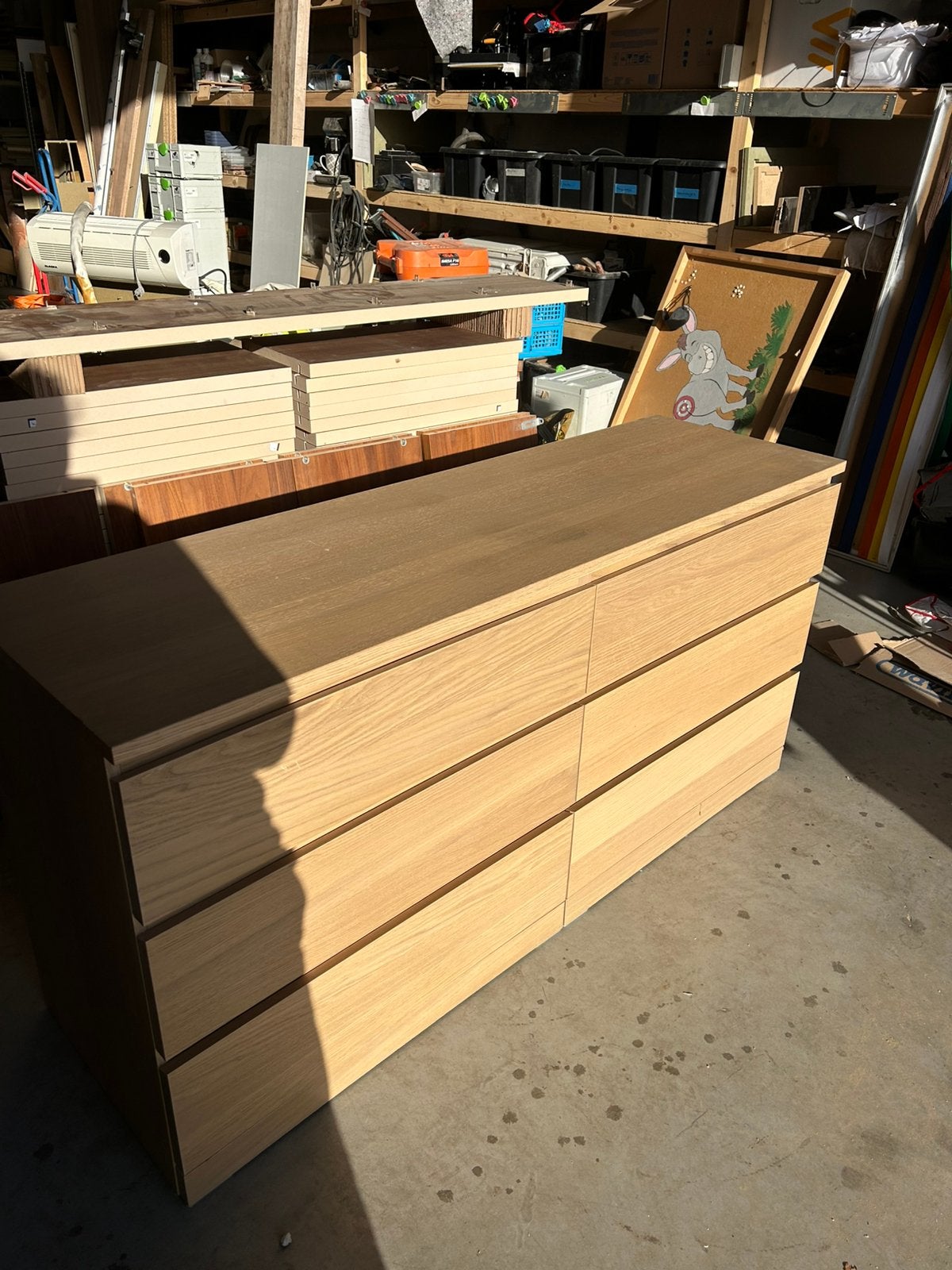 Ikea Malm kast 6 lades eiken kleur, Huis en Inrichting, Ophalen, Zo goed als nieuw