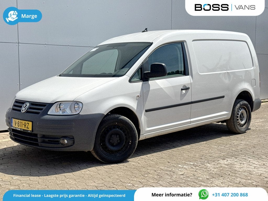 Volkswagen Caddy Maxi 102PK *Benzine* *Marge* L2 Airco Trekh, Auto's, Voorwielaandrijving, Stof, Gebruikt, Zwart