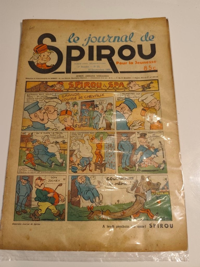 Journal de Spirou n23 – 22 septembre 1938, Livres, Une BD, Enlèvement ou Envoi, Utilisé