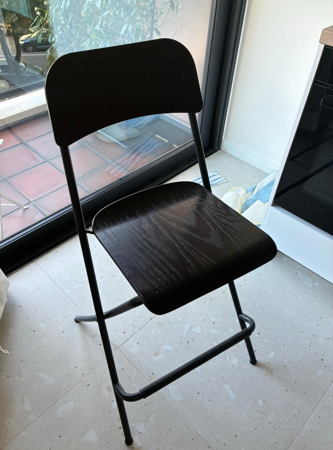 Chaise de bar noire Ikea Franklin, Enlèvement, Comme neuf