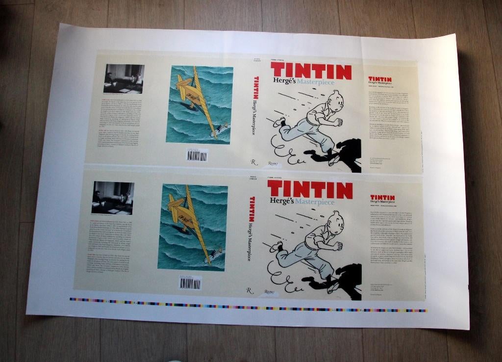 Proefdruk litho Tintin Hergé's masterpiece Kuifje Epreuve, Envoi, Tintin, Comme neuf