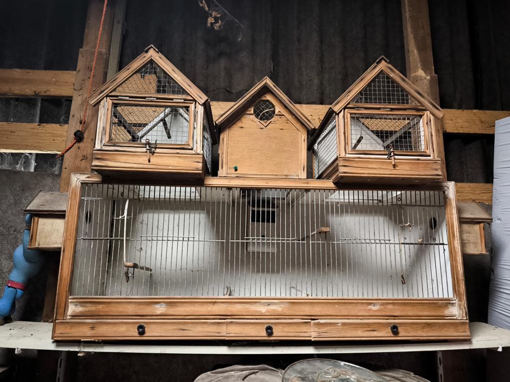 Très belle Cage ancienne fait maison +- 120 cm de largeur, Animaux & Accessoires, Enlèvement, Comme neuf