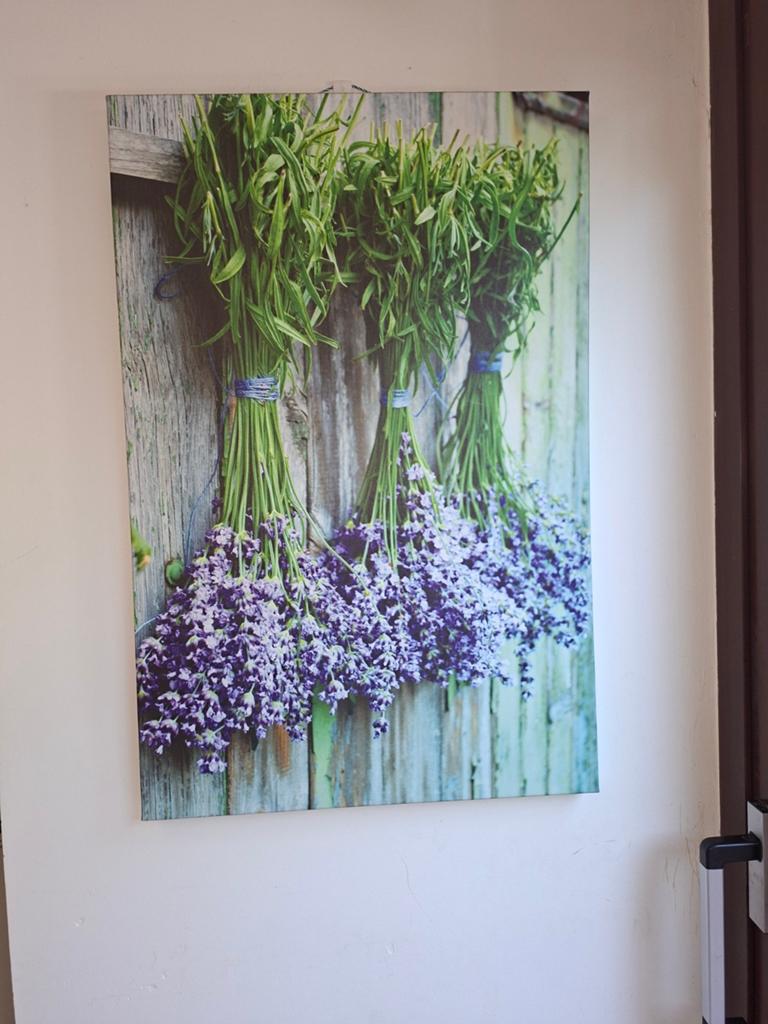 Canvas Lavander schilderij, Ophalen
