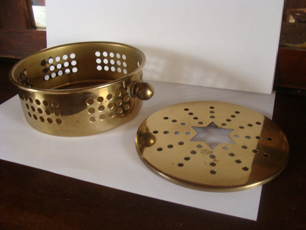 ancien chauffe- plat en cuivre jaune, vintage, Huis en Inrichting, Woonaccessoires | Overige, Ophalen, Vintage, Overige materialen