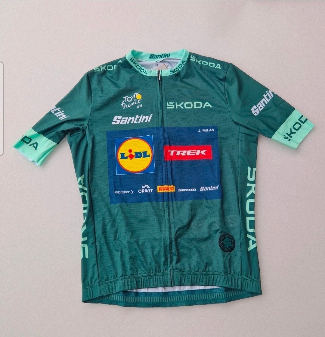 Maillot vert Jonathan Milan pour le Tour de France 2025, Sports & Fitness, Cyclisme, Envoi, Neuf, Vêtements