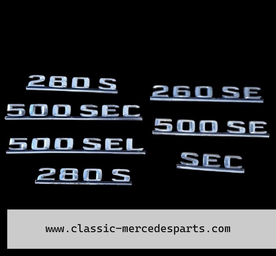 Embleem / typeplaatje Mercedes w126 260 280 500, Gebruikt, -, Ophalen of Verzenden, -