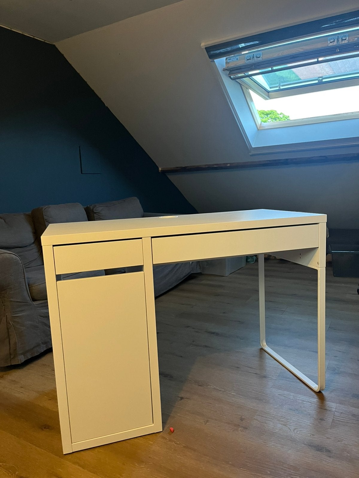 Bureau IKEA blanc, Maison & Meubles, Comme neuf, Enlèvement, IKEA, Moderne