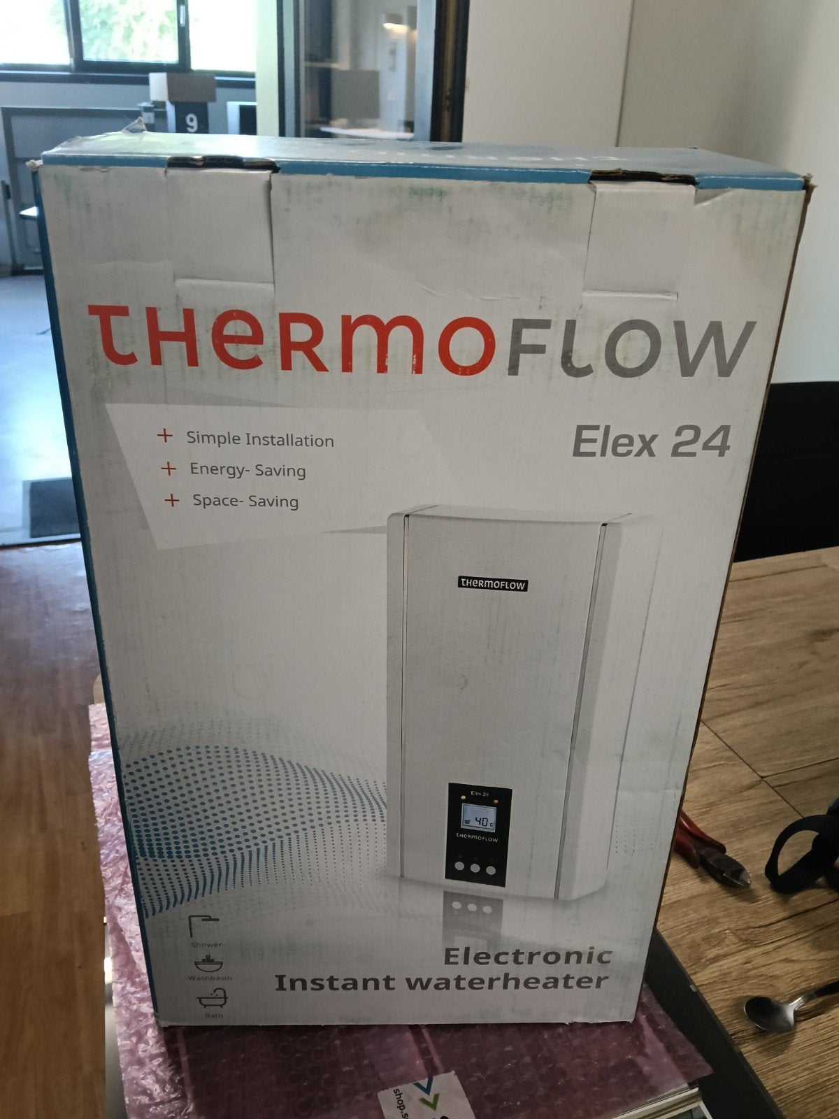 Elektrische doorstromer, Ophalen, Boiler
