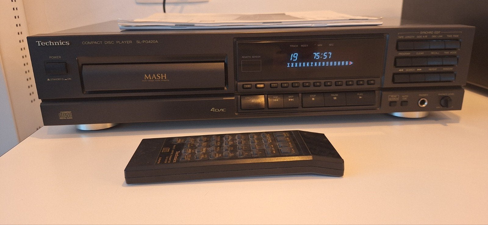 Lecteur CD Vintage Technics SL-PG420A  – Avec télécommande, Audio, Tv en Foto, Cd-spelers, Ophalen, Technics