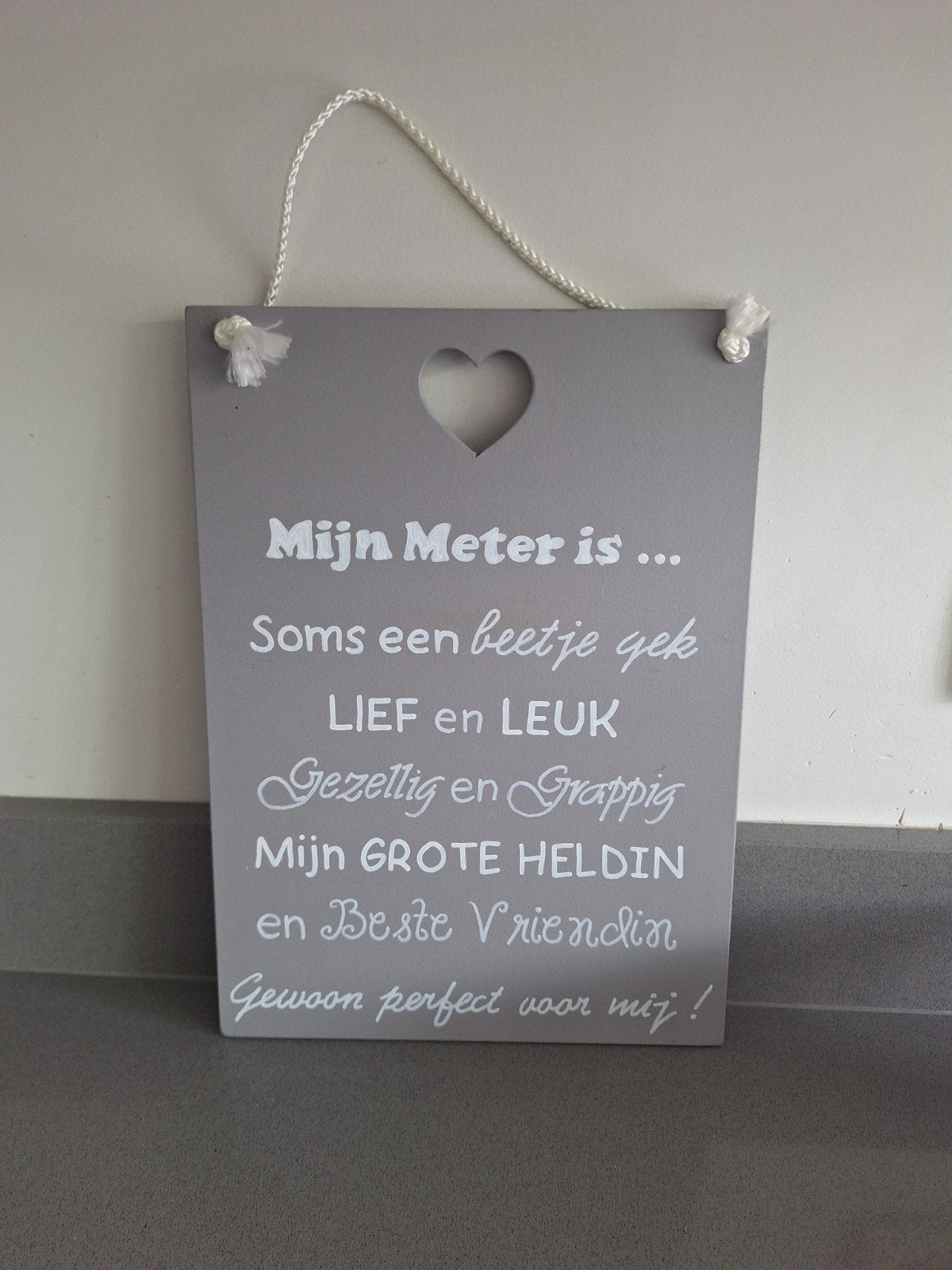 houten bord meter, Huis en Inrichting, Woonaccessoires | Tekstborden en Spreuken, Tekstbord, Ophalen of Verzenden, Hout