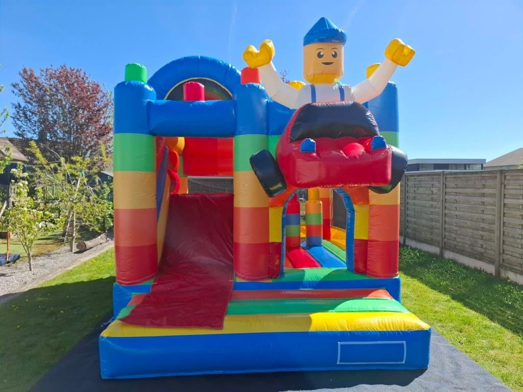 Springkasteel Combo Smart Lego / bouwblokken huren / te huur, Ophalen, Nieuw