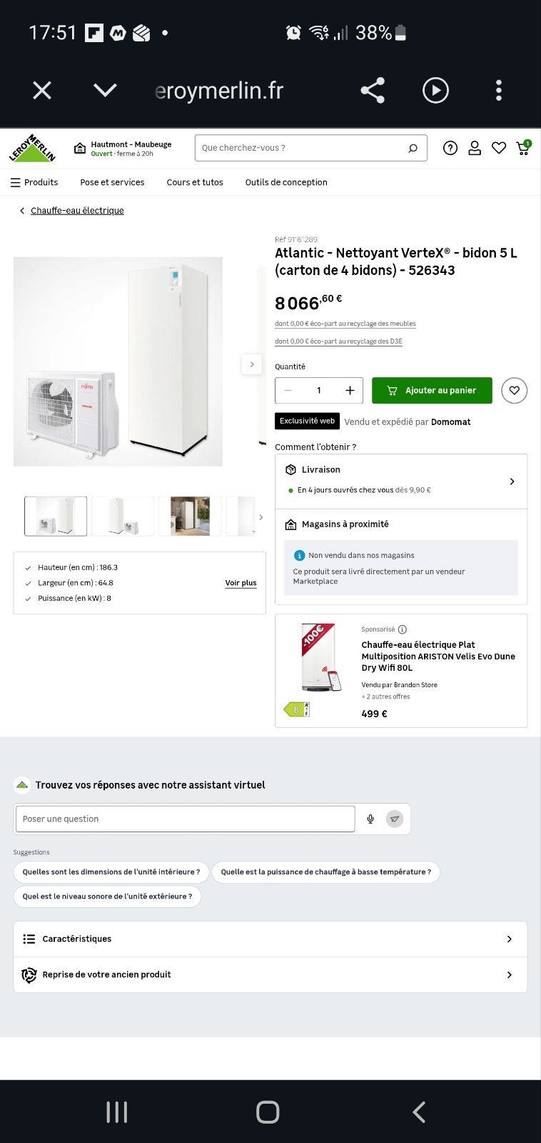 Nieuwe Atlantic 8kw warmtepomp, Ophalen