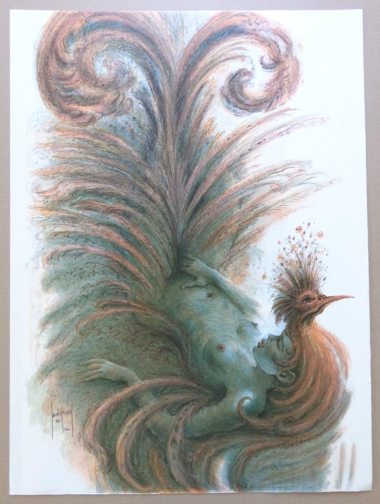 FRANCIS DE SAINT-GENIES / VROUWELIJK NAAKT / LITHO / 76x56cm, Enlèvement ou Envoi