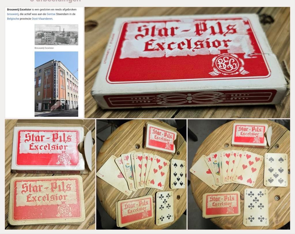 Cartes à jouer Star Pils Excelsior
Le sélectionné, Enlèvement ou Envoi, Carte(s) à jouer