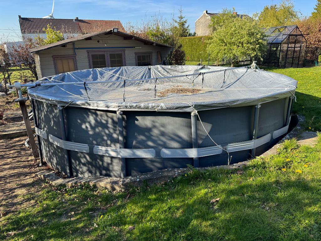 Linner Piscine ronde5,49 m, Jardin & Terrasse, Piscines, 300 cm ou plus, Rond, Comme neuf, Enlèvement