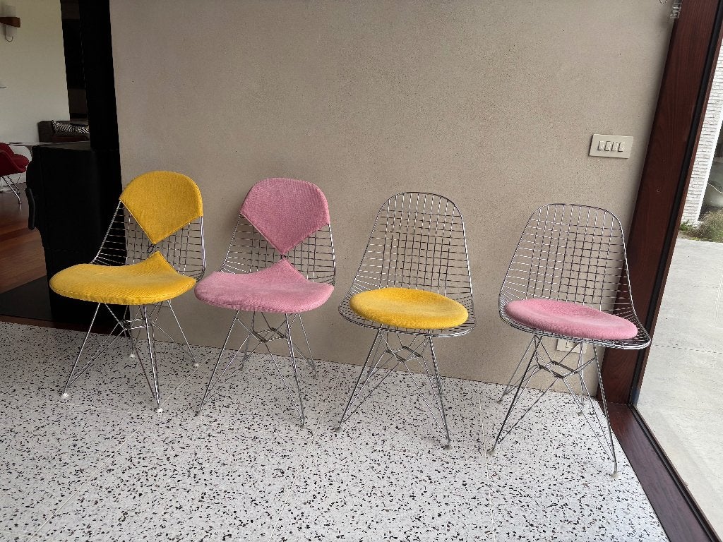 Quatre authentiques chaises vintage Eames DKR, Antiquités & Art, Enlèvement