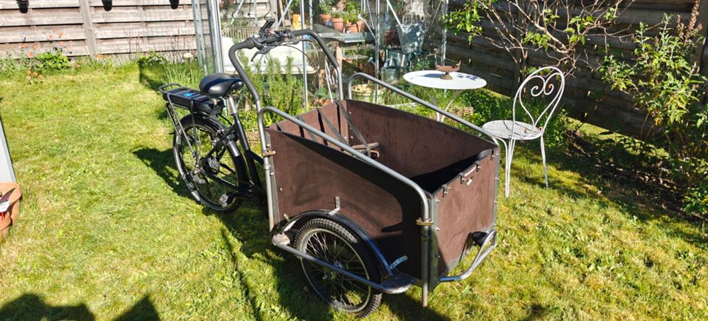 Vogue elektrische bakfiets – nieuwe batterij & frame, Gebruikt, Elektrisch, 2 kinderen, Ophalen