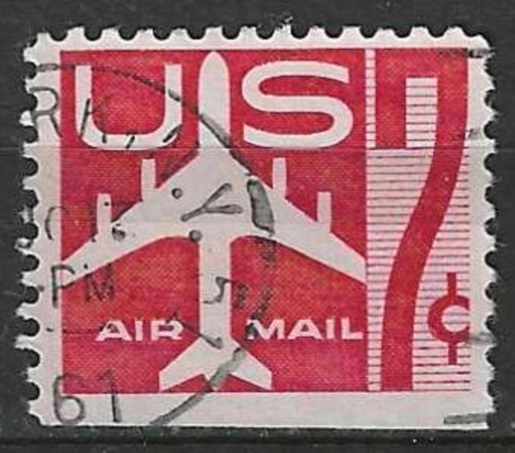 États-Unis 1958/1960 - Yvert 51 PA O - Avion signé (ST), Envoi, Affranchi