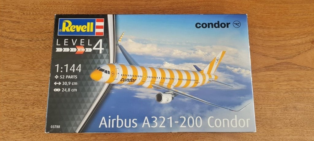 Revell Airbus A321-200 Condor, Hobby en Vrije tijd, Modelbouw | Vliegtuigen en Helikopters, Ophalen, 1:144 tot 1:200, Revell, Zo goed als nieuw