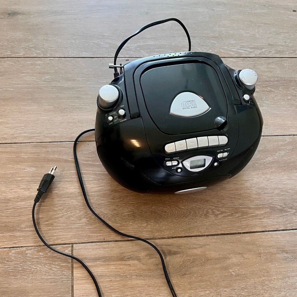 Boombox draagbare radio, cassette-cd, Draagbaar, Ophalen, Overige merken, Tuner of Radio