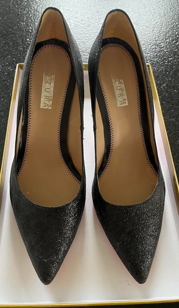 Galaschoenen glitter zwart maat 41, Enlèvement ou Envoi, Chaussures à haut talons, Porté, Noir