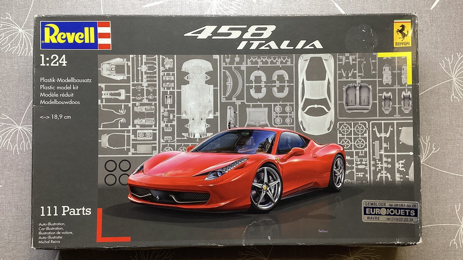 Revell Ferrari 458 Italia, Hobby en Vrije tijd, Modelbouw | Auto's en Voertuigen, Verzenden, Zo goed als nieuw, Revell