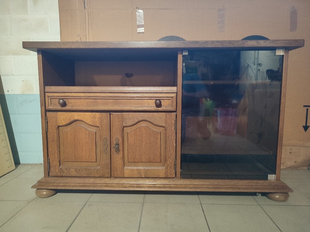 Meuble bois HIFI TV 140x50x85 cm, Huis en Inrichting, Kasten |Televisiemeubels, Gebruikt, Minder dan 100 cm, 100 tot 150 cm, 25 tot 50 cm