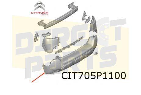 Citroën C3 Aircross (10/17-7/21) achterbumpers (Zwart) 16320, Auto-onderdelen, Verzenden, -, Nieuw, Achter