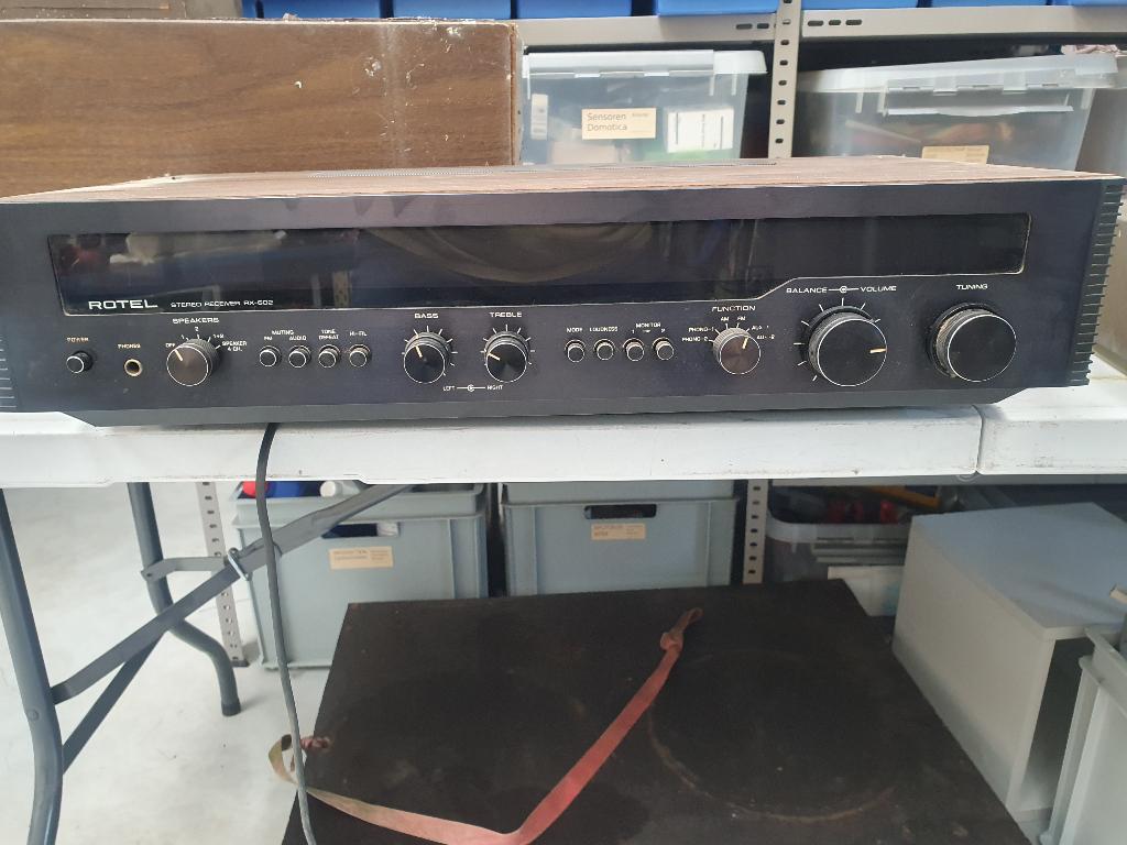 Vintage stereo ROTEL RX-602 met KLH speakers, Audio, Tv en Foto, Stereoketens, Ophalen, Gebruikt, Tuner of Radio, Overige merken
