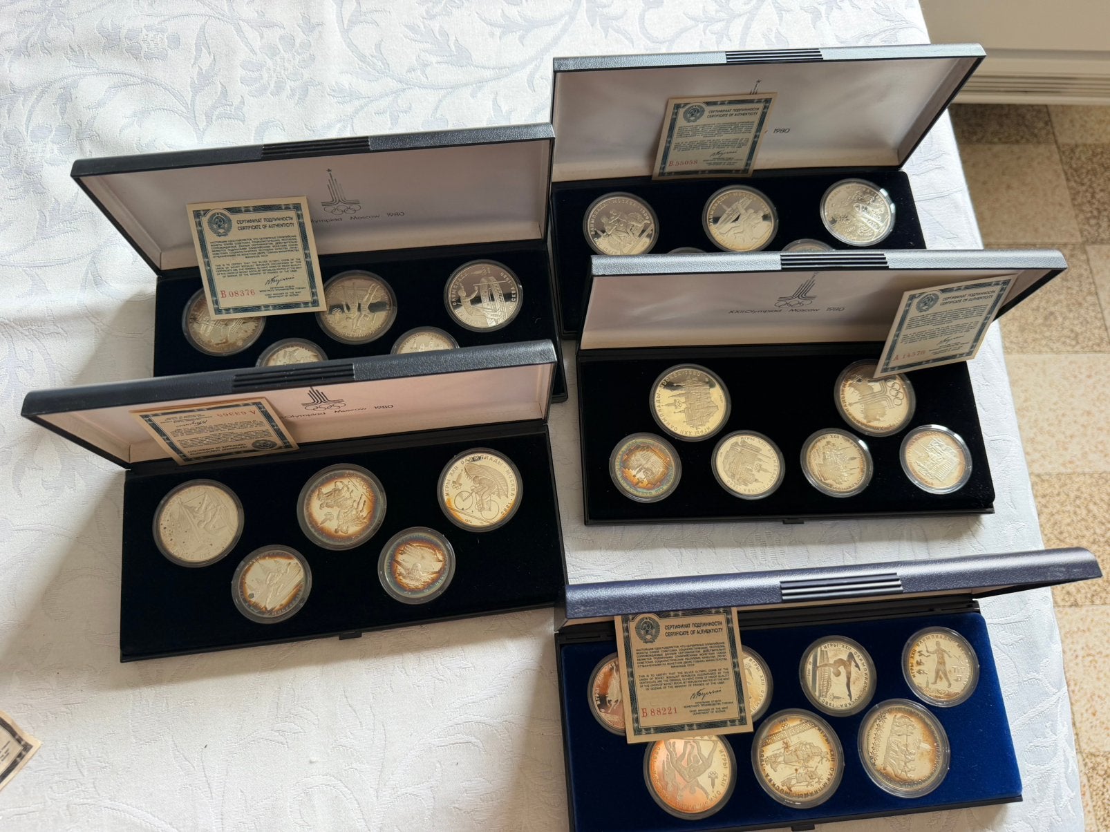 Olympische munten 1980, Ophalen, Zilver