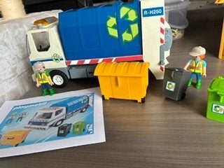 playmobil vuilniswagen 4129, Gebruikt, Complete set, Voertuig, Ophalen of Verzenden