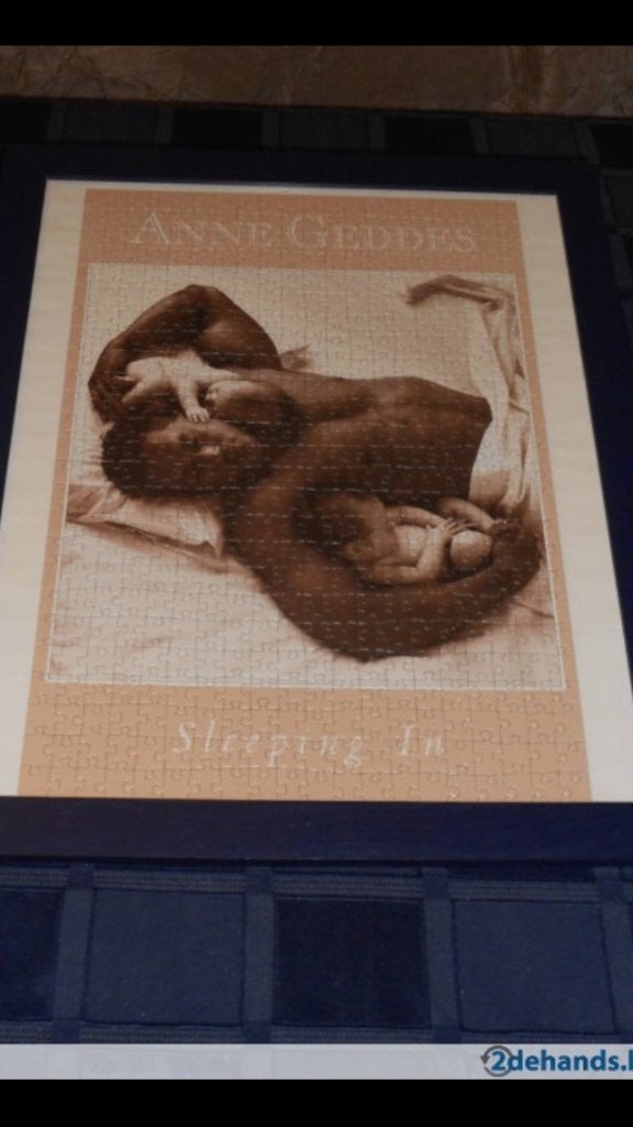 KADER MET PUZZEL ANNE GEDDES SLEEPING IN ZO GOED ALS NIEUW, Ophalen of Verzenden, Zo goed als nieuw