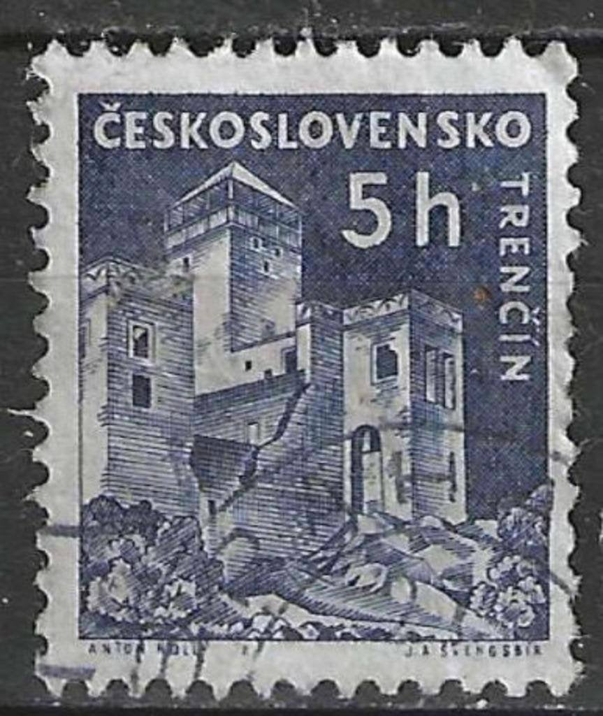 Tsjechoslowakije 1960 - Yvert 1069 - Kastelen - Trencin (ST), Verzenden, Gestempeld