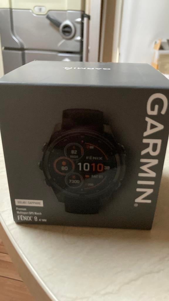 Garmin Fenix 8 Solar 47mm, Handtassen en Accessoires, Sporthorloges, Zwart, Nieuw, Ophalen of Verzenden, Waterdicht