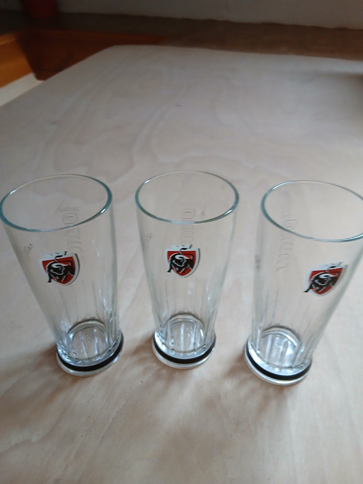 Lot de 3 verres à bière Jupiler Tauro (33 cl), Collections, Enlèvement ou Envoi