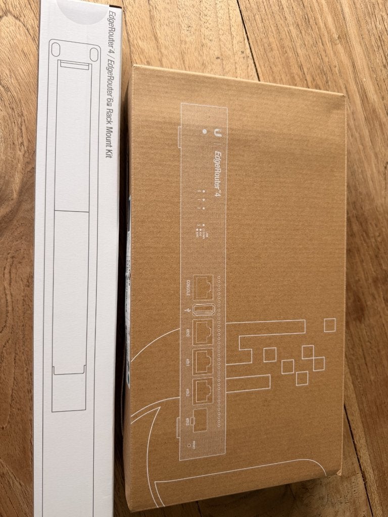EdgeRouter 4 + rack mount kit, Computers en Software, Routers en Modems, Ophalen of Verzenden, Nieuw, Router, Ubiquiti Unifi