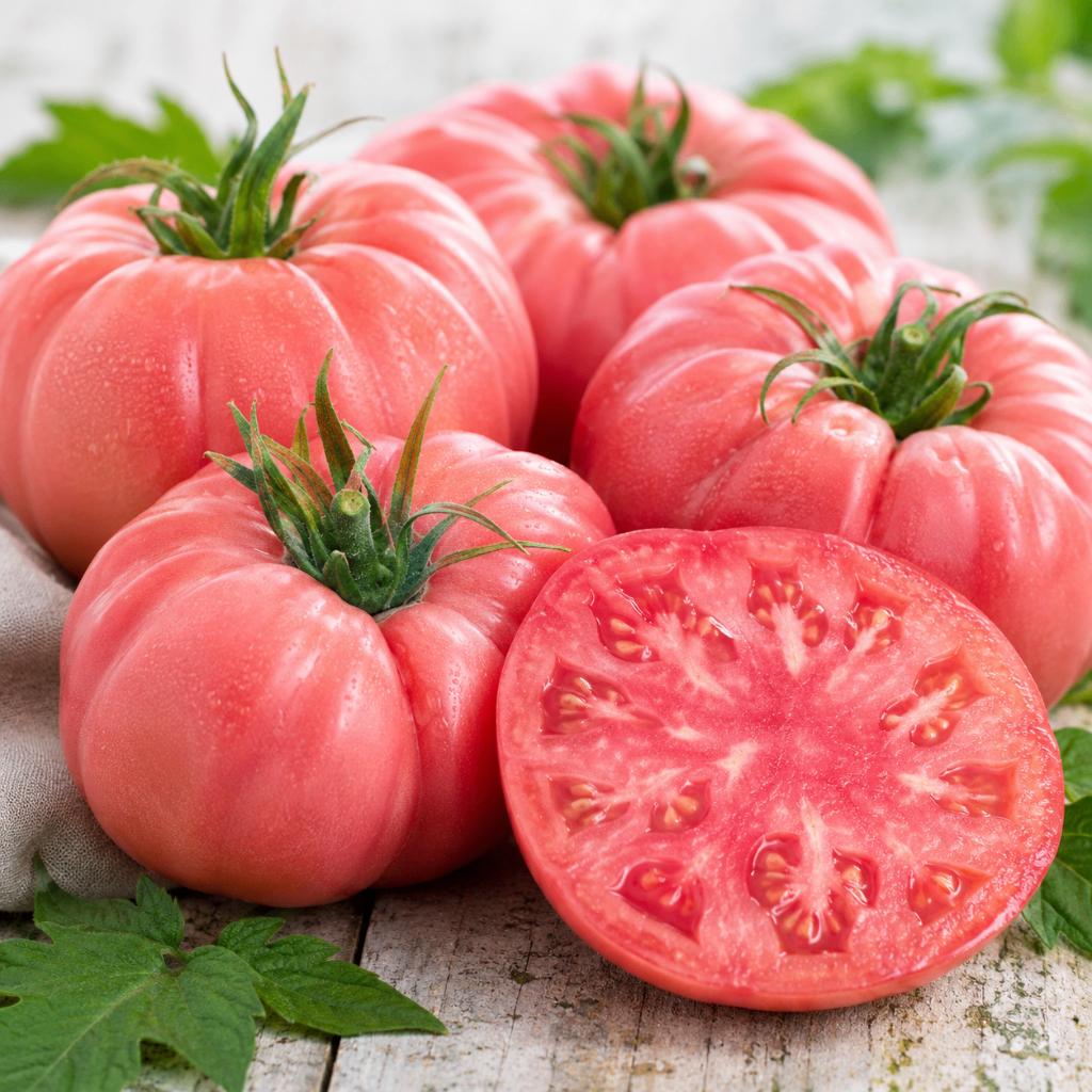 Pembe Domates — Tomate de bœuf rose turque de la mer Égée, Enlèvement, Printemps, Plein soleil, Graine
