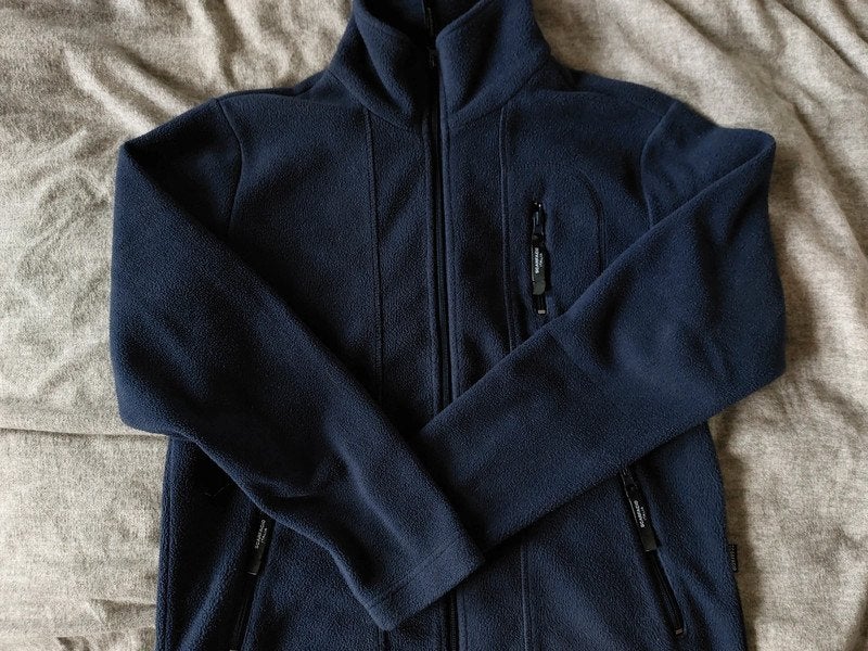 Scarfacio (Italia) : warme donkerblauw fleecejack vest , S, Enlèvement ou Envoi, Taille 36 (S), Comme neuf, Bleu