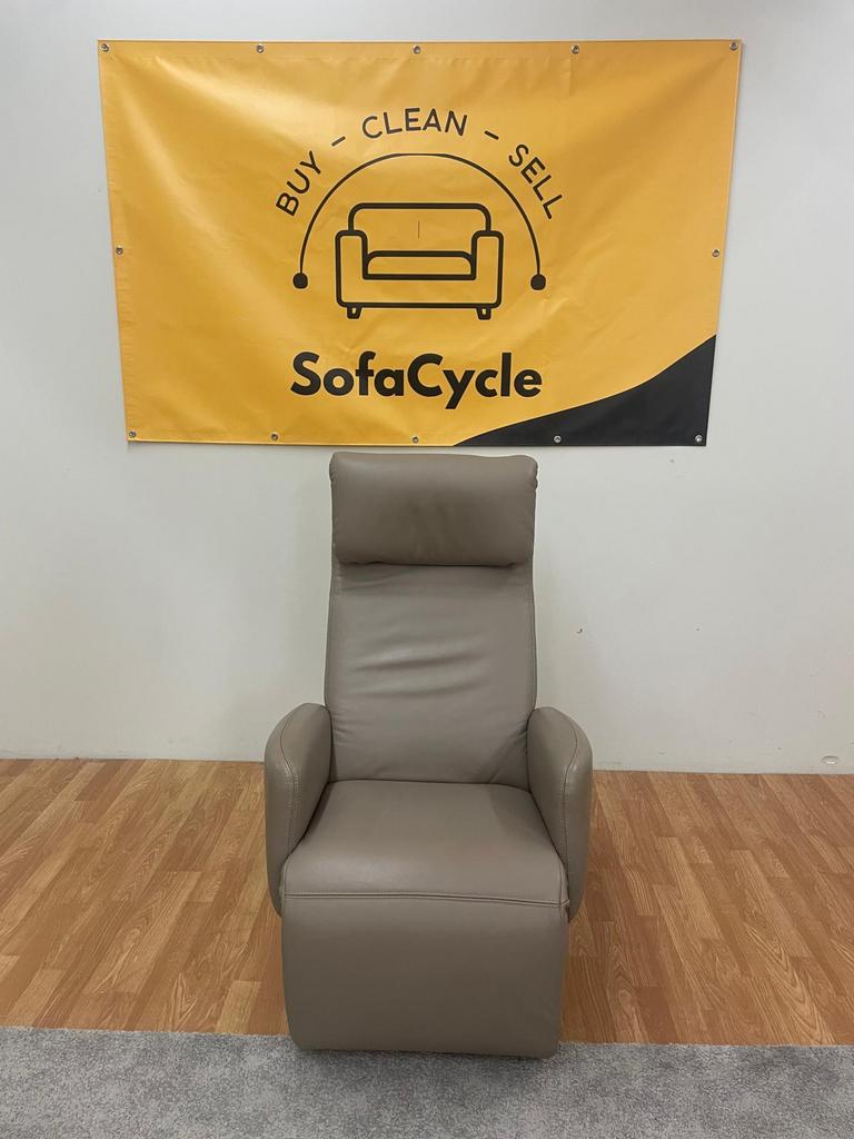 Fauteuil en cuir véritable - Réglable - SofaCycle, Maison & Meubles, Enlèvement ou Envoi, Comme neuf, SofaCycle, Info@sofacycle.be