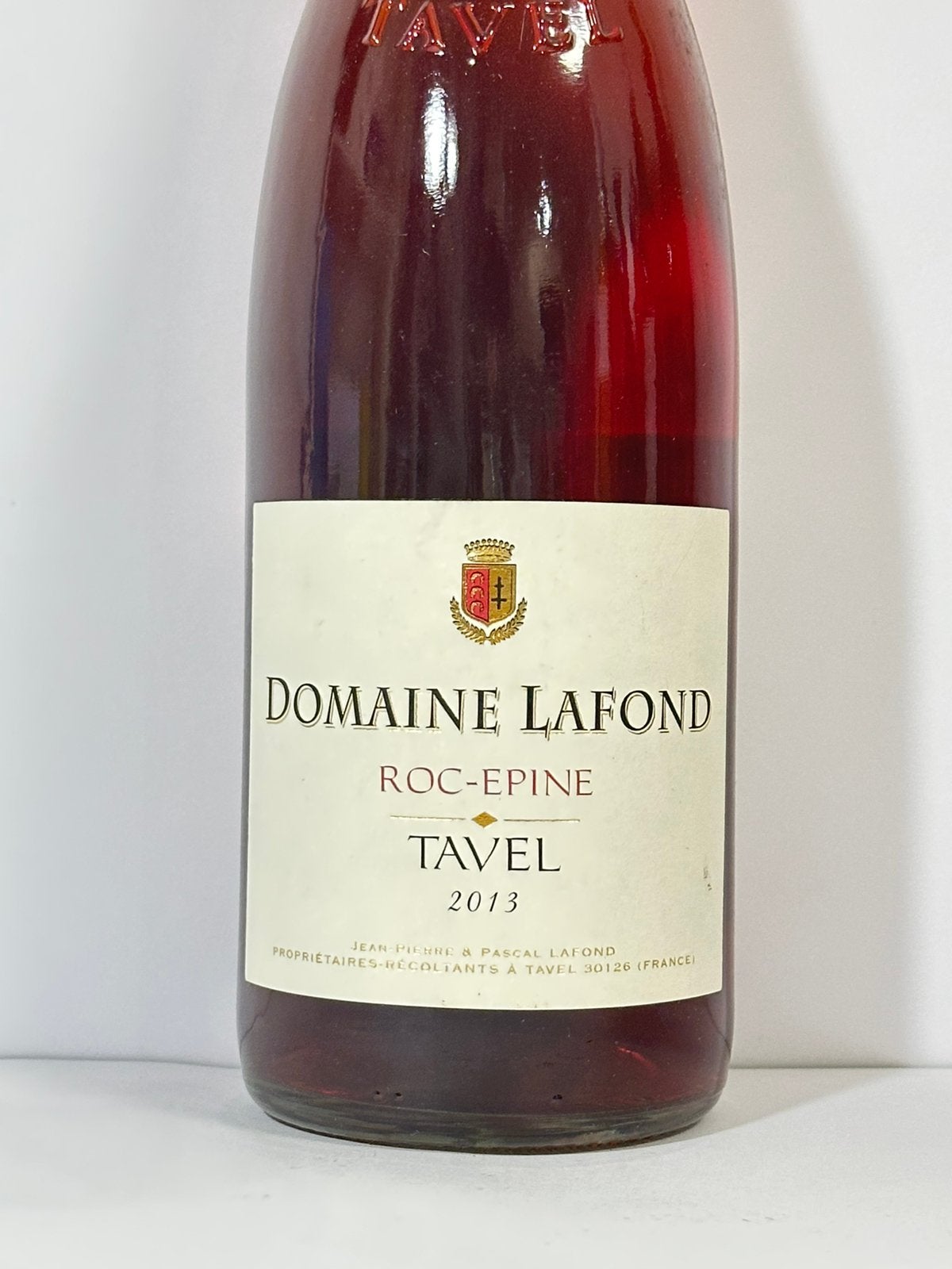 Domaine Lafond Roc-Epine Tavel 2013 - Biologisch 75 cl 13,5%, Collections, Vins, Pleine, Comme neuf, Enlèvement, Rosé