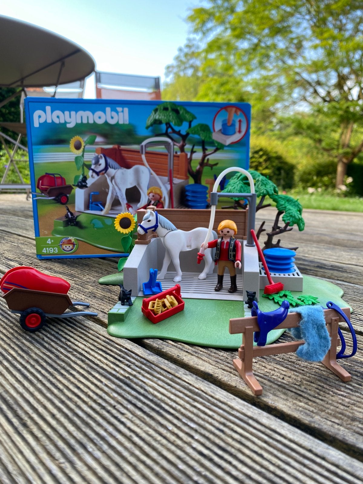 Playmobil 4193 wasplaats voor paarden, Ophalen, Zo goed als nieuw