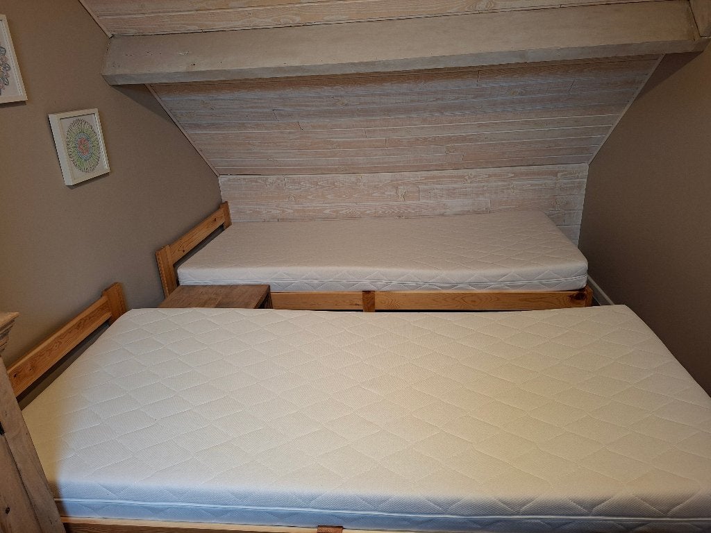 lit simple + sommier à lattes + matelas neuf, Maison & Meubles, Neuf, 90 cm, Une personne, Enlèvement