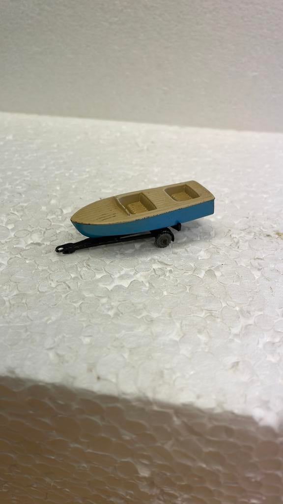 Matchbox 48 Meteor Sportsman Boat & Trailer, Ophalen of Verzenden, Zo goed als nieuw