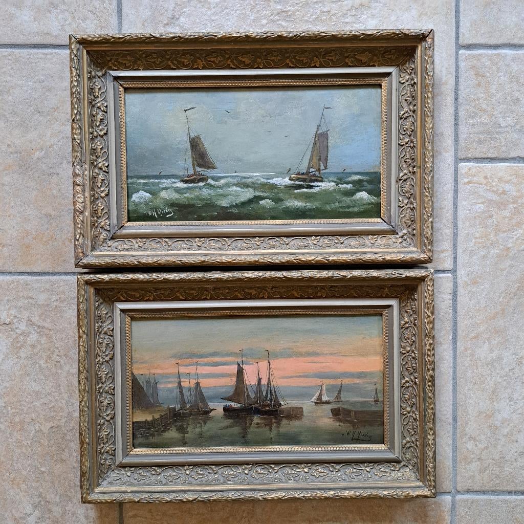 Paire de tableaux marines signées, Enlèvement